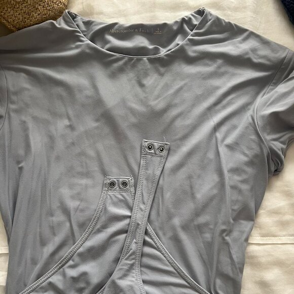 Abercrombie soft matte bodysuit grey/blue size s - Picture 4 of 4